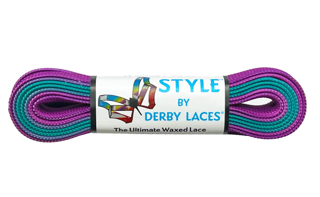 Derby Laces STYLE - OMBRE Purple/Teal