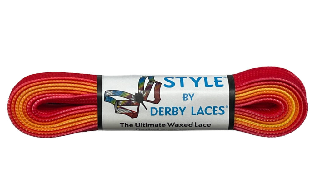 Derby Laces STYLE - OMBRE Red/Yellow