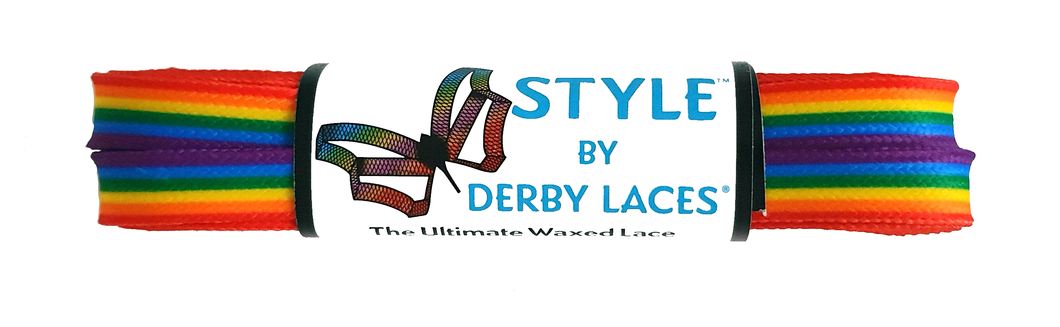 Derby Laces STYLE Rainbow Stripe