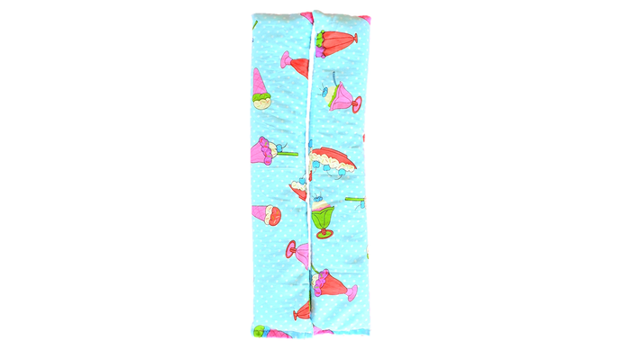 moisture absorbing boot inserts pale blue and polka dot with ice cream sundae graphics